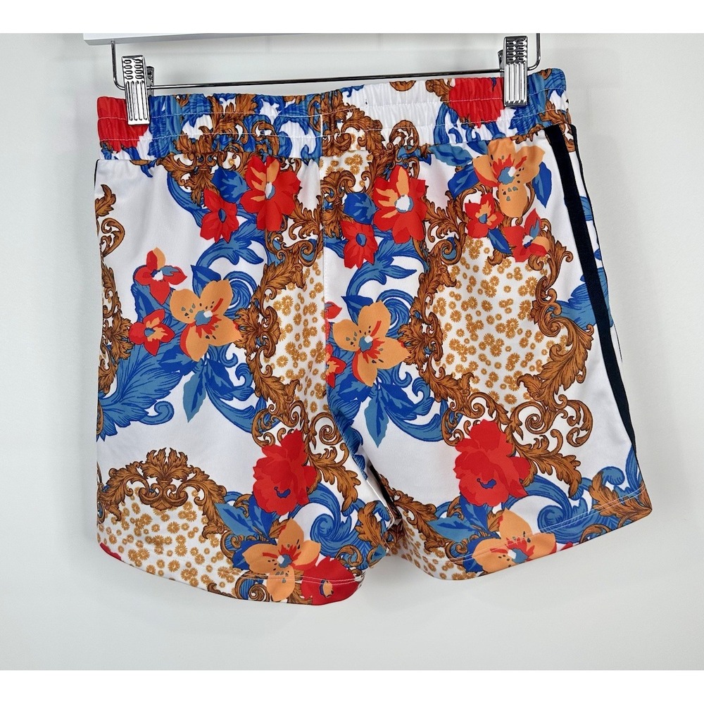 Adidas Her Studio London Floral Shorts Baroque Trefoil 3 Stripes Women's Small - Picture 5 of 11